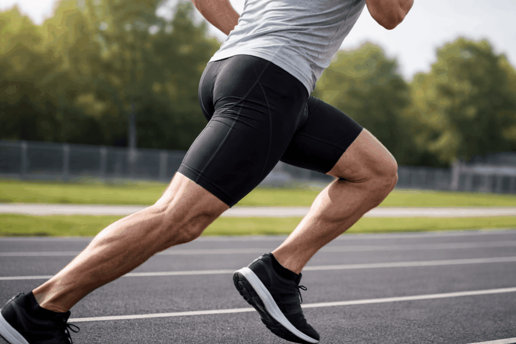 a man wearing the best compression shorts
