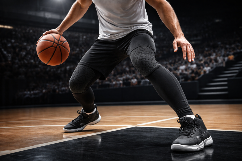 a person enjoying the benefits of basketball compression pants
