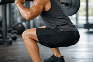 un sportif portant des shorts de compression